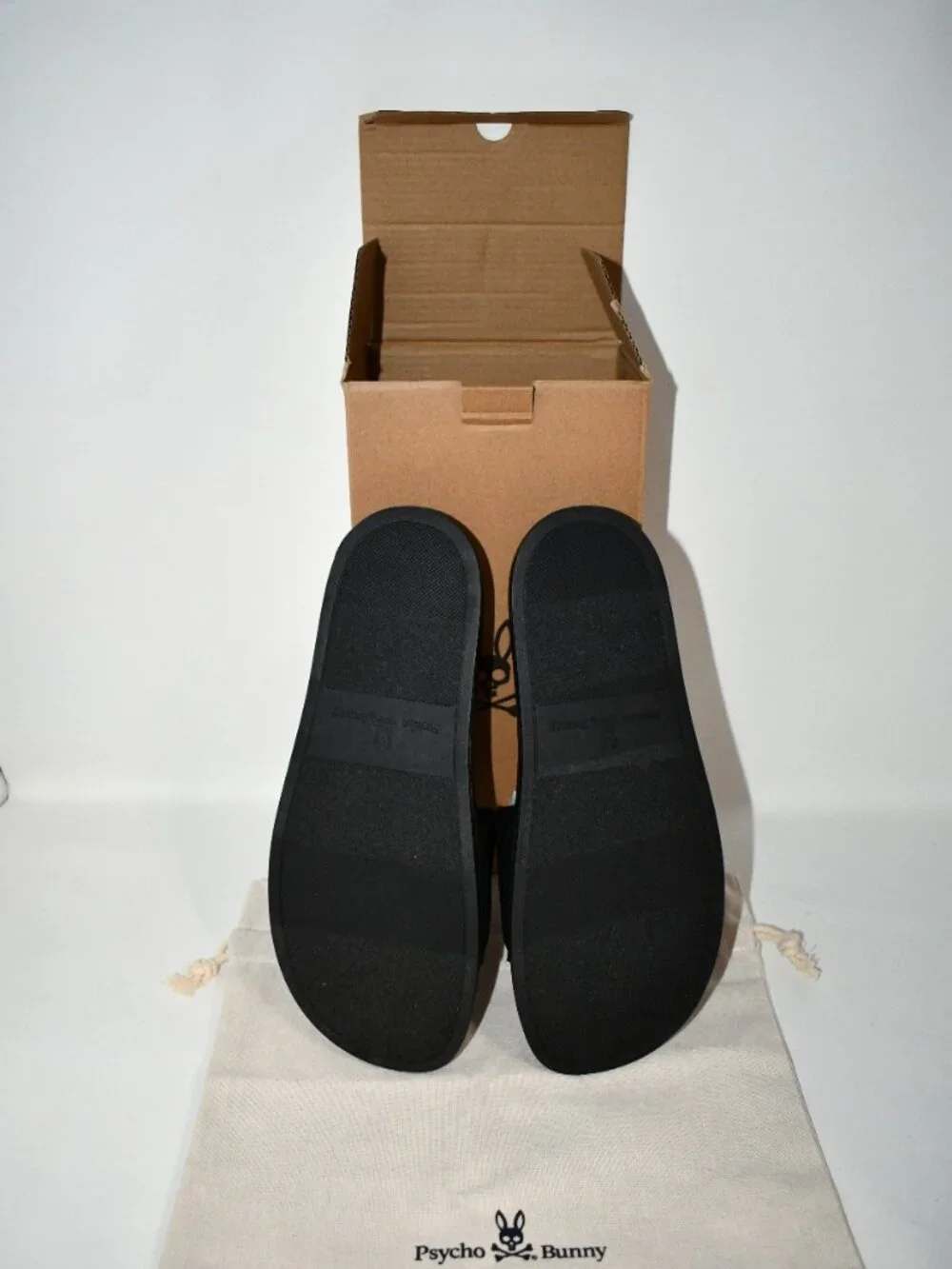 Psycho Bunny Men's Logo Knit Slides in Black Size: 10 #B6A474F200 NWT